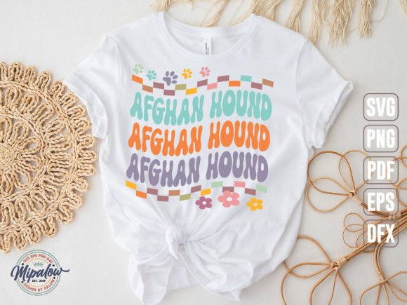 Afghan Hound SVG: Groovy Wavy Retro