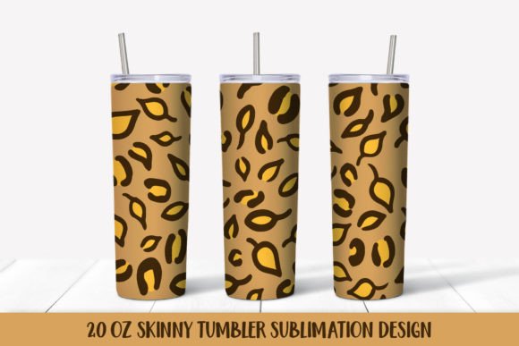 Autumn Leaves Leopard Print Tumbler Wrap