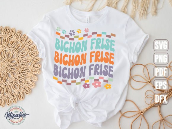 Bichon Frise SVG: Groovy Wavy Retro