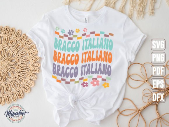 Bracco Italiano SVG: Groovy Wavy Retro
