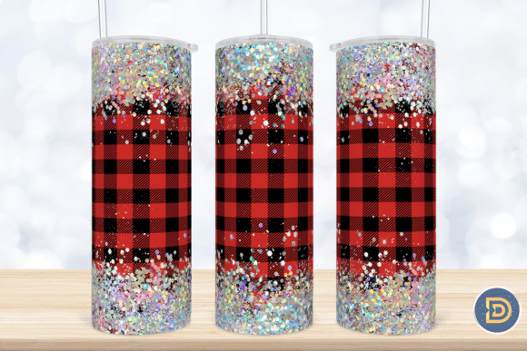 Buffalo Plaid Christmas Tumbler Wrap