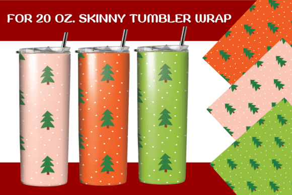 Bundle Christmas Trees Tumbler Wrap 20oz
