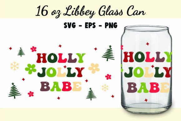 Christmas Libbey Can Glass Wrap SVG