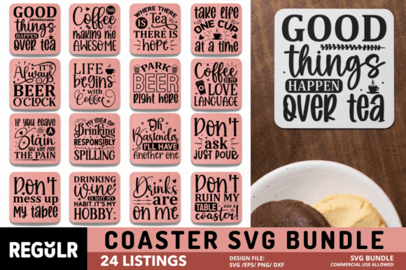 Coaster Quotes SVG Bundle
