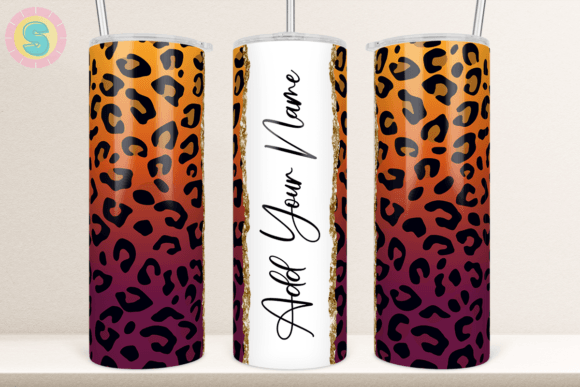 Fall Leopard Add Your Name Tumbler Wrap