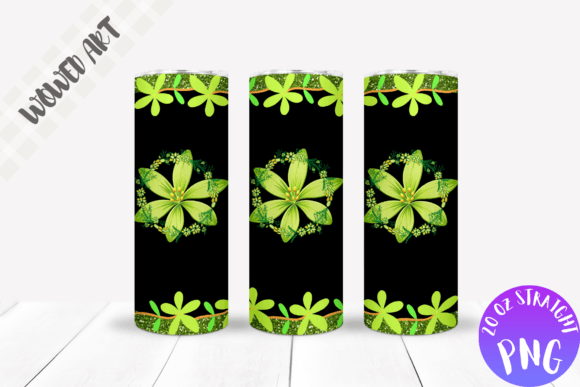 Flower 20 Oz Skinny Tumbler Wrap
