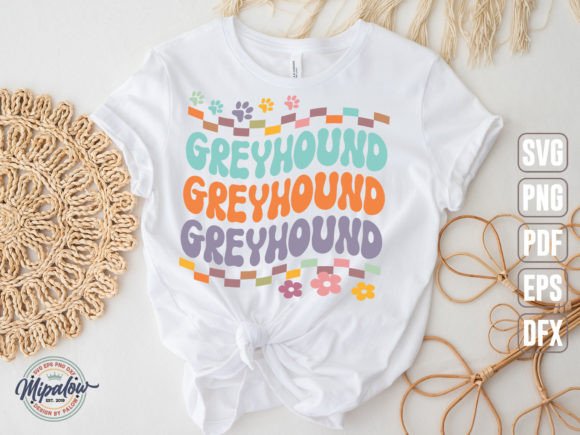 Greyhound Svg, Groovy Wavy Retro