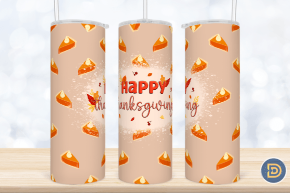 Happy Thanksgiving Pie 20Oz Tumbler Wrap