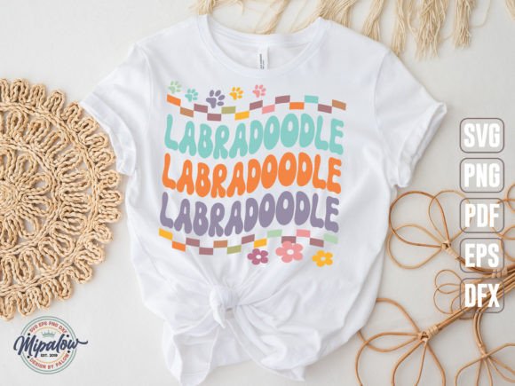 Labradoodle Svg, Groovy Wavy Retro