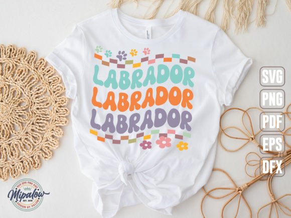 Labrador SVG: Groovy Wavy Retro