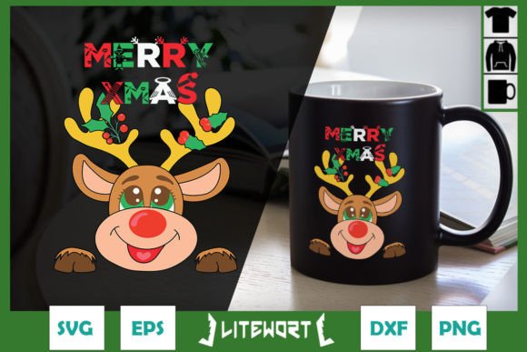 Merry Christmas Reindeer SVG