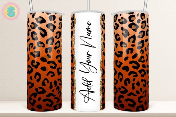 Personalized Leopard Print Tumbler Wrap