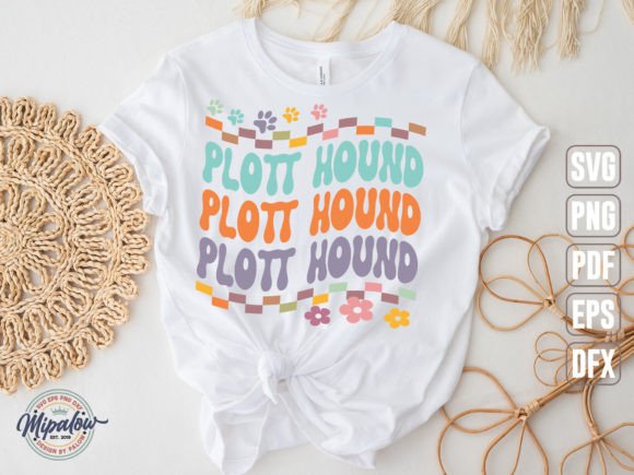 Plott Hound SVG: Groovy Wavy Retro