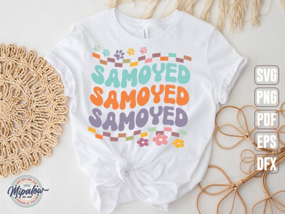 Samoyed Svg, Groovy Wavy Retro