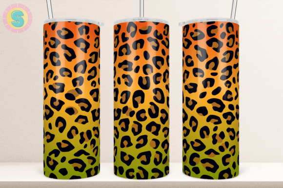 Seamless Ombre Leopard 20Oz Tumbler Wrap