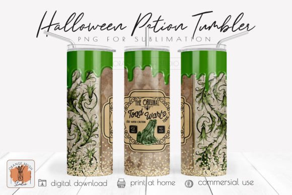 Vintage Halloween Potion Tumbler Wrap